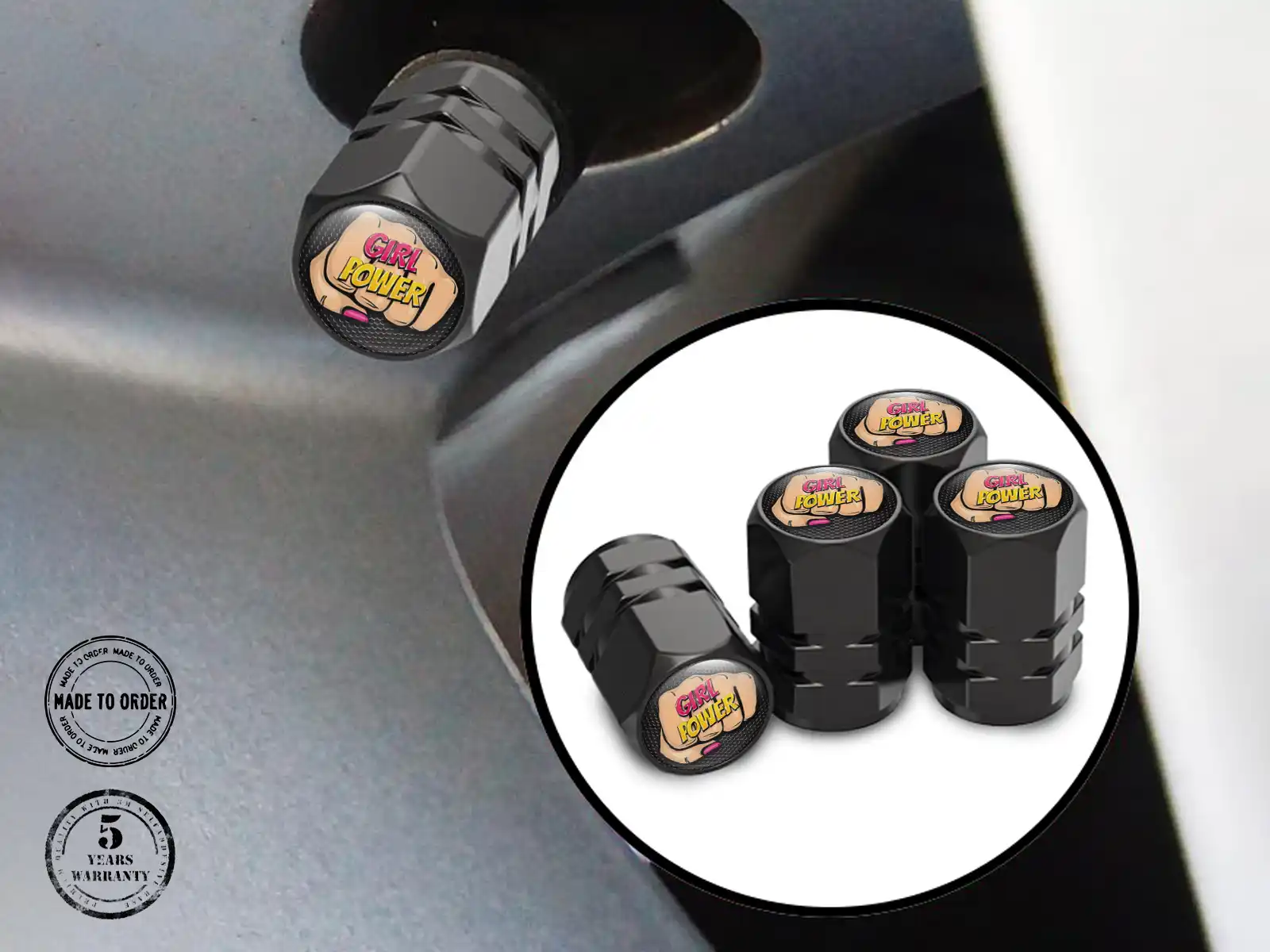 Wheels Valve Caps for Car Rare Metallic Run